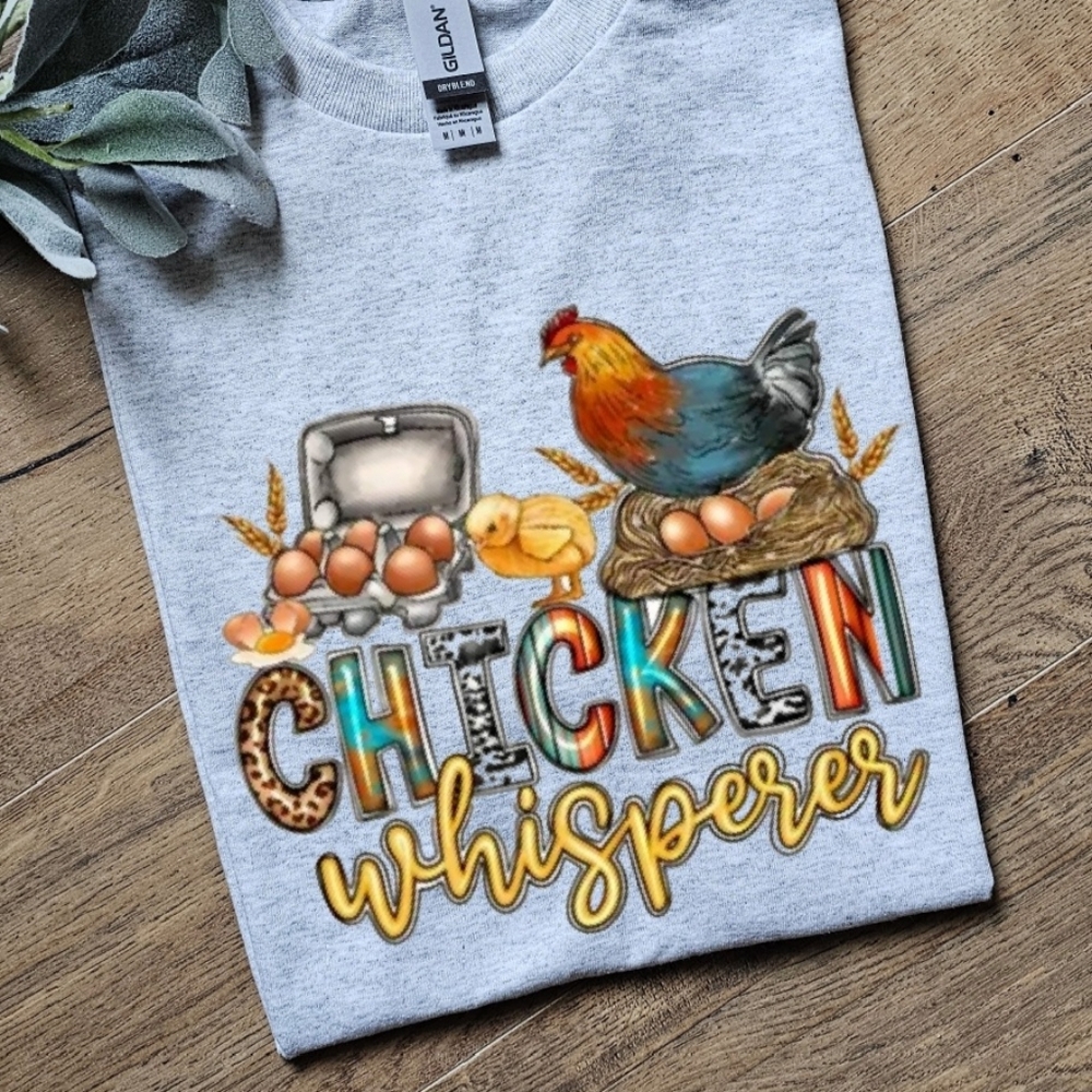 Cute popular chicken whisper farm chicken tee